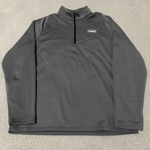Lowes Nike Sweatshirt Men Large Gray 1/4 Zip Fleece Lined Pullover Logo Employee